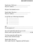 Receipt of document for translation